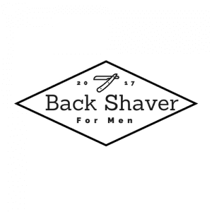 back shaver for men logo black and white