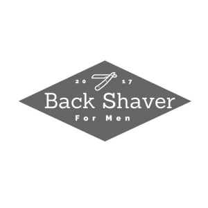 transparent back shaver for men logo black and white