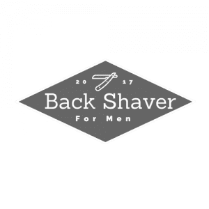 back shaver for men logo black and white