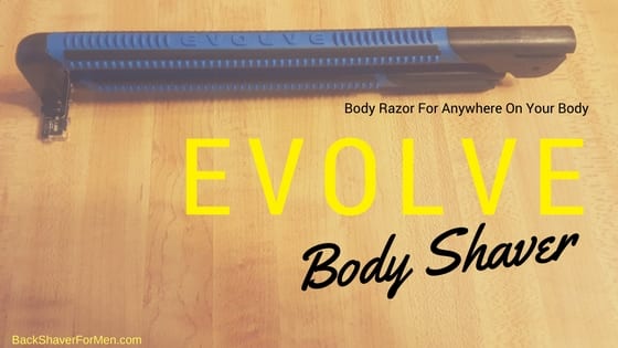 folded blue and black evolve body shaver