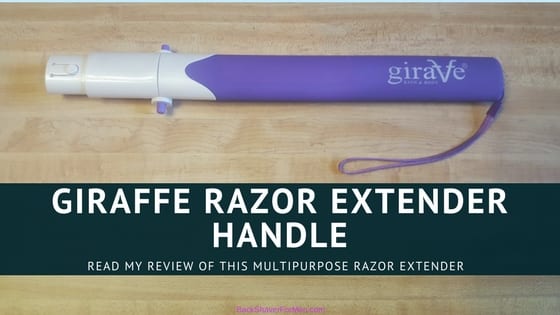 giraffe razor extender handle purple and white