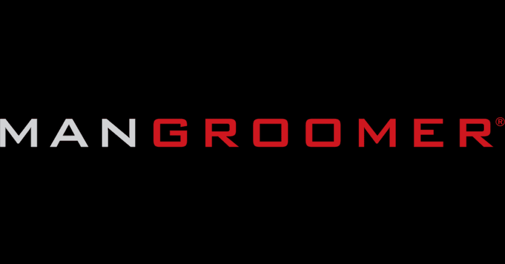 mangroomer logo grey red black
