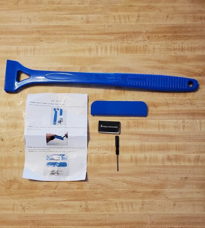 qiuue back shaver blue