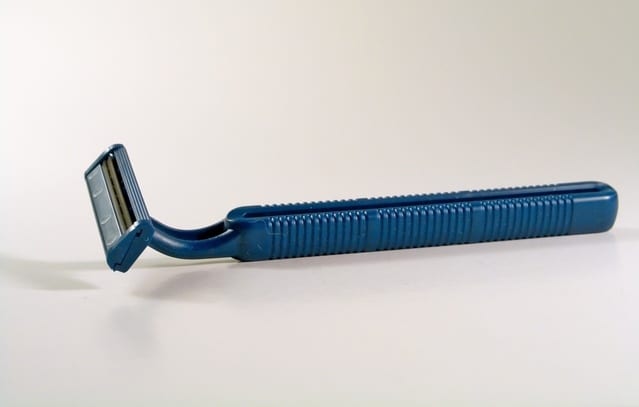 blue disposable razor