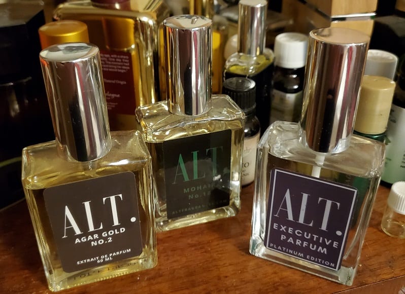 bottles of alt. fragrances