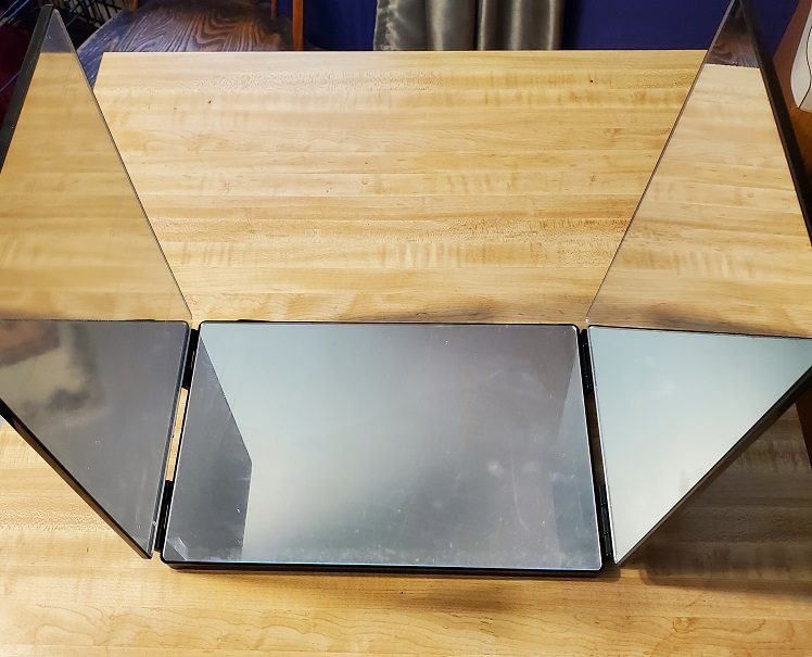 3 way mirror unfolded