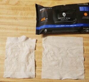 size comparison of wipes