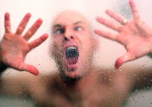 man in shower 