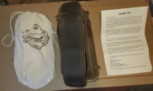dopp kit instructions and bag