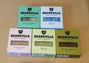 five bars of soaps