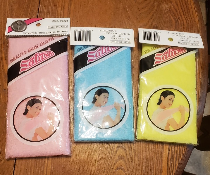 three packages of salux