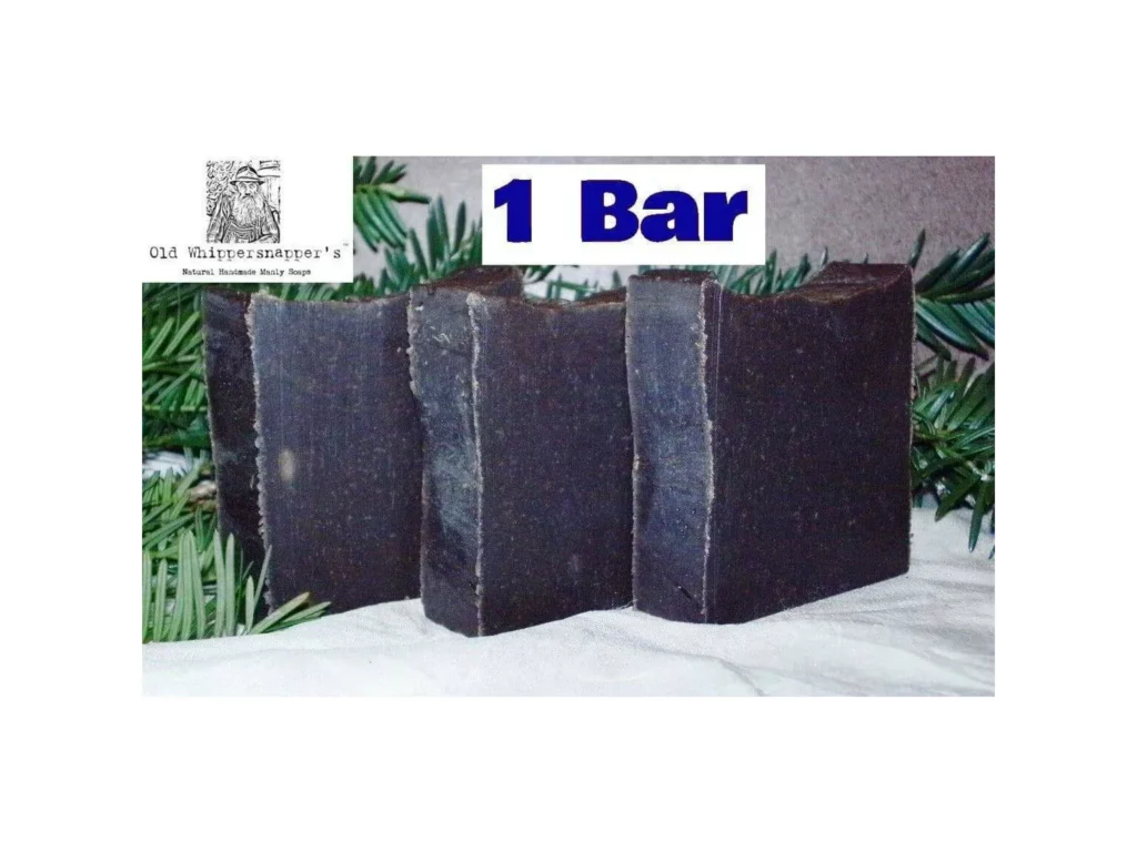 three black bars of soap