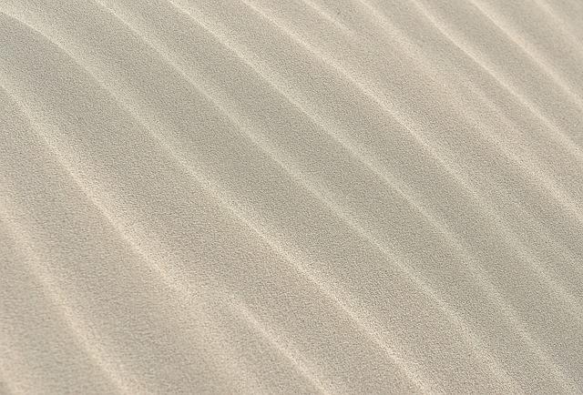white sand in ripples