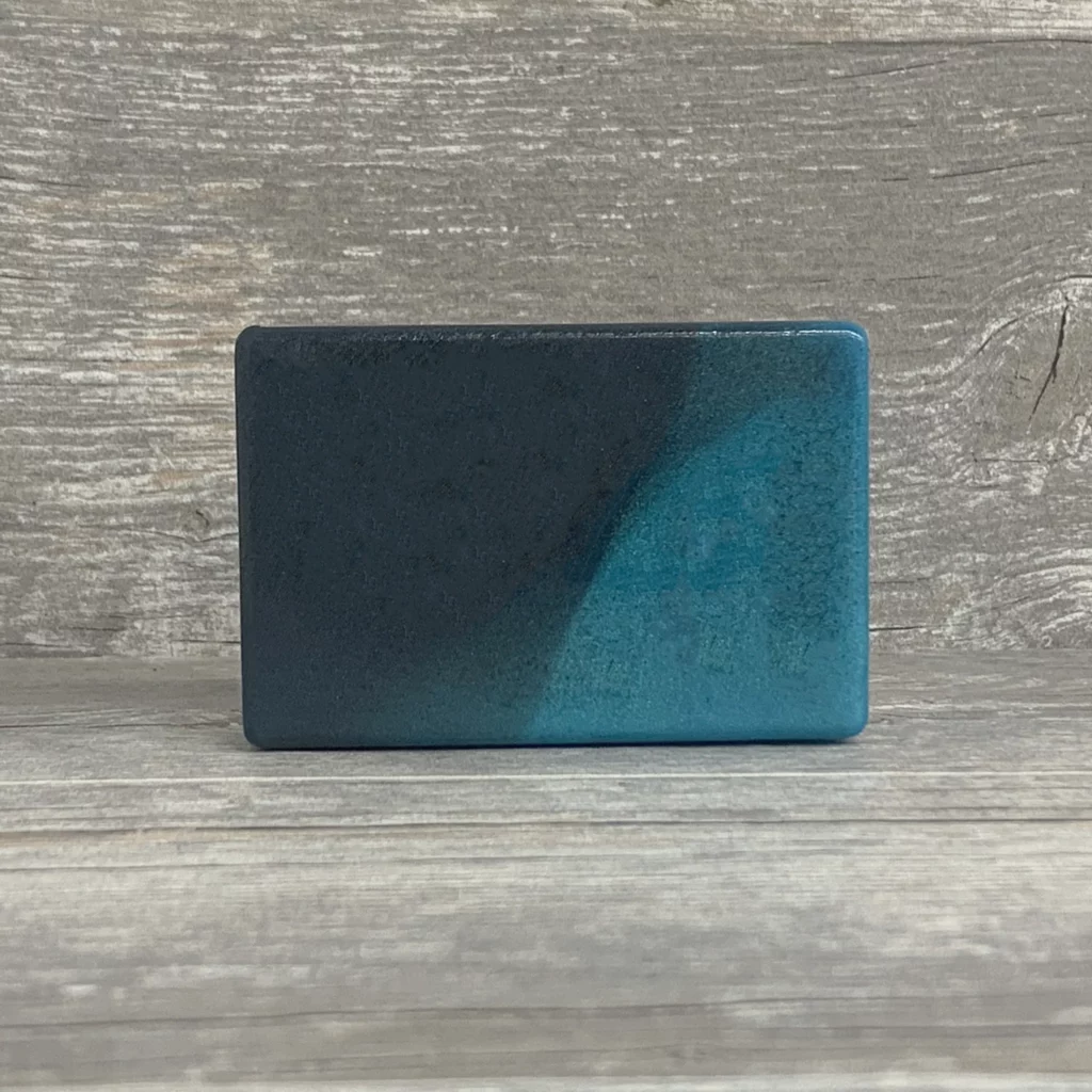 green and blue bar of soap