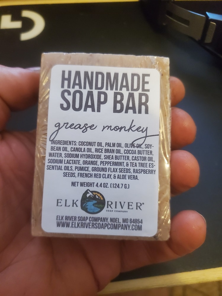 hand holding soap