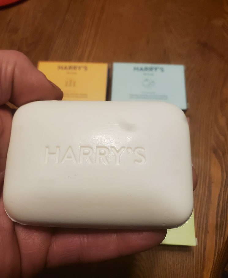 hand holding bar of soap