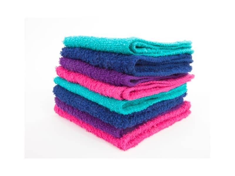 multicolored washcloths