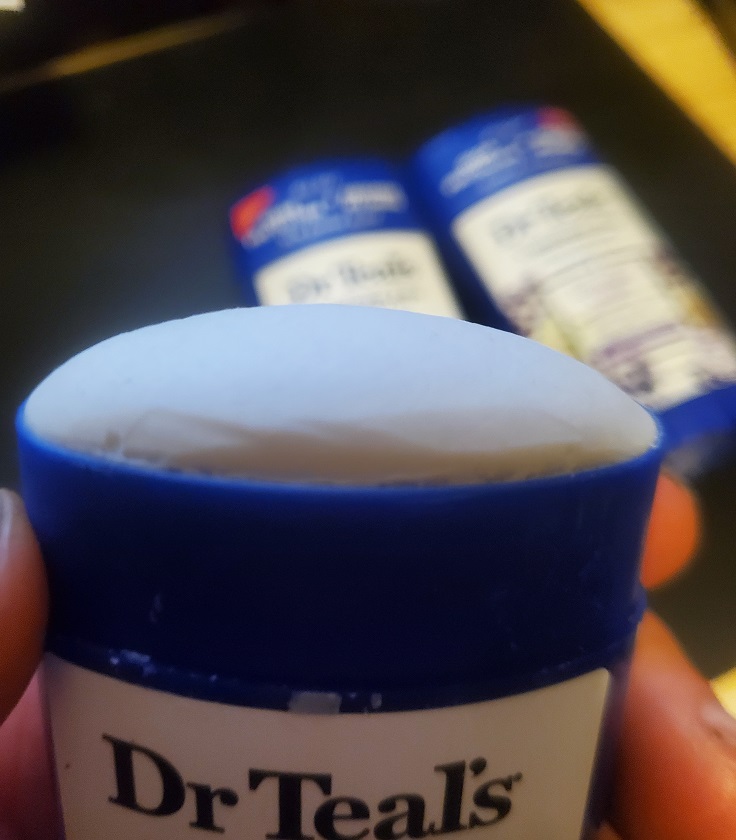 dr. teal's deodorant up close