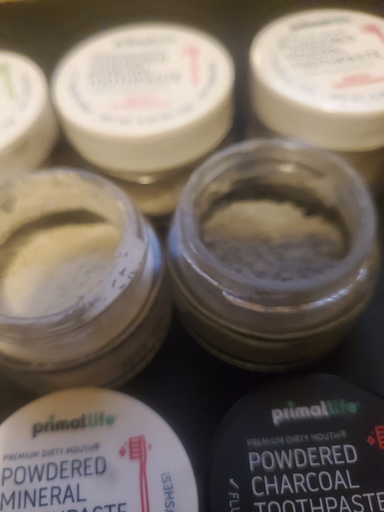 primal life organics toothpowder close up