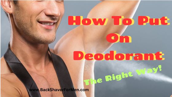 how to put on deodorant man spraying deodorant