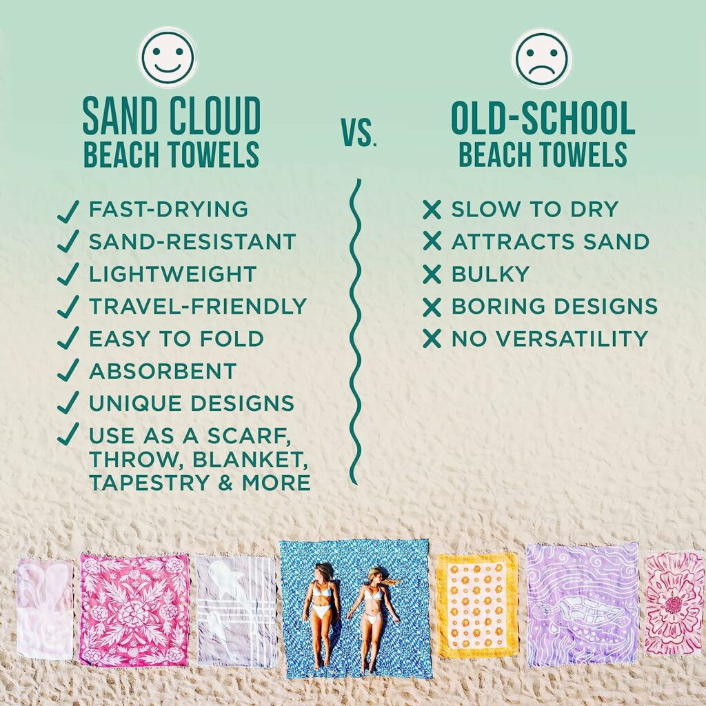 sand cloud beach towel comparison