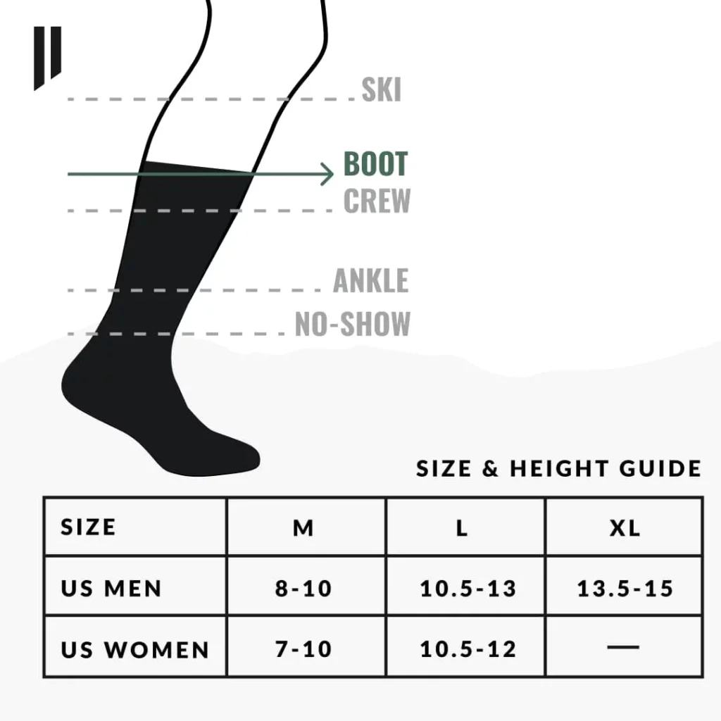 Hollow-Boot-Socks-Size-Guide